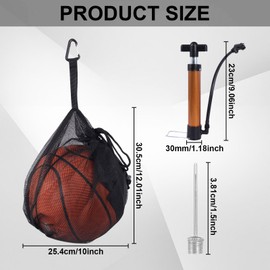 YFPOPONE Black Single Ball Bag with Zipper Pocket Sets,Ball Storage Sling Bag with Pump,Durable Sports Ball Holder,Sport Equipment Storage,Basketball Net Bag,Soccer Ball Bag for Carrying,Soccer Ball