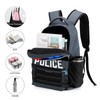 ZCJB-WSRY Cool Police Car School Backpack with Lunch Box &