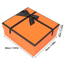 Pilipane Orange GraduationBoxes , ReusableBoxes Bulk , OrangeBoxes with Cover Ribbon Bag for Birthday ,Box for Valentines Day Presents Birthday Christmas