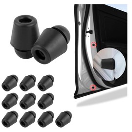 12 almohadillas para orejas de goma para puerta de coche, protector de parachoques para puertas de automóvil, protector de golpes, tapón de golpe para parte delantera/trasera para reducción de ruido,