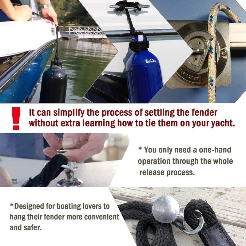 Marine Stainless Steel Quick Release Fender Holder, Easy Pop Up
