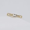 Sterling Silver Infinite Thumb Rings for Women Gold Pleated Stackable