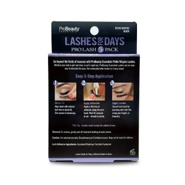 ProBeauty Essentials Faux Mink False Eyelashes (Petite Wispies) - Easy to Apply, Gives Lashes Soft, Wispie Look | Noticeably Fuller Looking Lashes | Adhesive Included | Cruelty Free (5 Pair - Black)