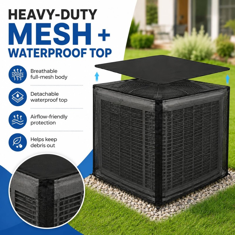 Ideal Swan 36in Outdoor AC Unit Cover, Mesh Defender with