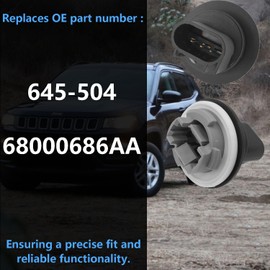 2Pcs Parking Light Bulb Socket for 2007-2017 Jeep Compass Patriot, Turn Signal Light Lamp Bulb Socket, Front Rear Lamp Bulb Socket Replace 645-504 68000686AA