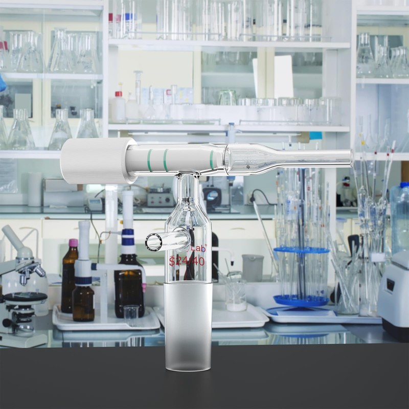 stonylab Glass Adapter, Chromatography Flow Control Adapter with 24/40 Inner