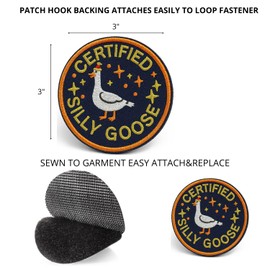 Goose Patch for Vest - Funny Morale Patch - Funny Patches for Backpacks, Trucker Hat, DIY Applique, Trucker Hats, Bags, Embroidered Patches for Hats Men with Hook and Loop Size 3 Inches