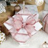 LIZLOVESS Rose Gold Christmas Ribbon Wired 2.5 Inch Metallic Rose