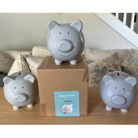 Pearhead Ceramic Piggy Bank, Ideal for Boys and Girls, Kids Money and C...