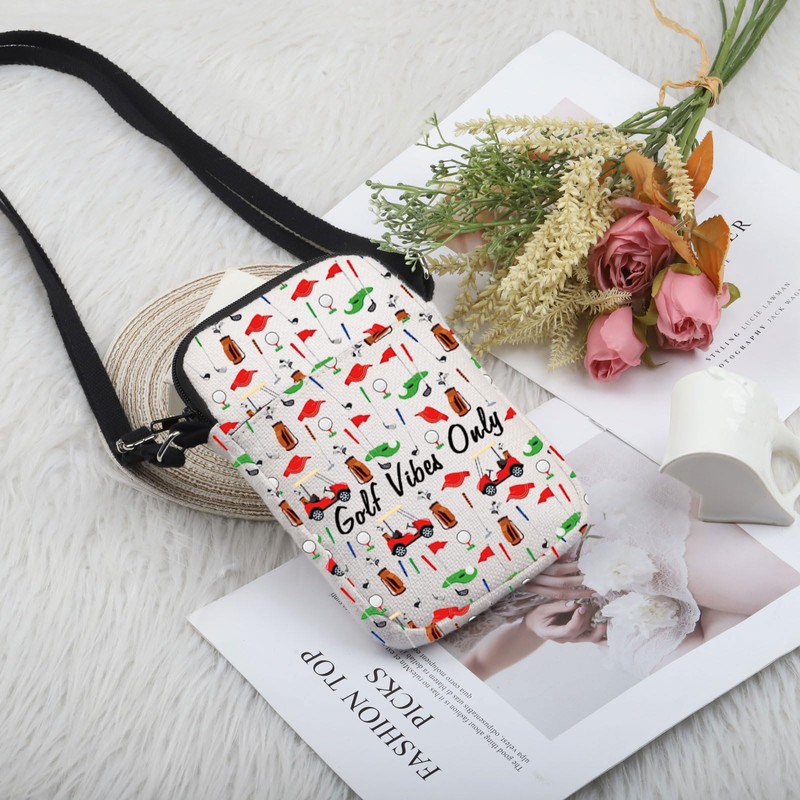 PYOUL Golf Lover Gift Golf Vibes Only Crossbody Bag Golf
