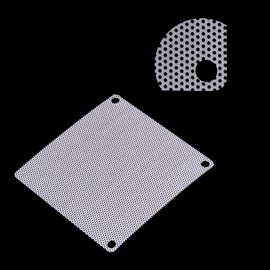 sourcing map 120 mm Computer Fan Filter Grille PVC Mesh Dustproof Housing Cover for Computer, White Pack of 12