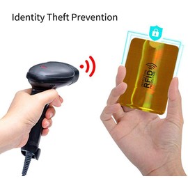 LYPER RFID Shielding Case for Credit Cards, 9 Pieces Credit Card Sleeves Holographic RFID Blocking Sleeves Card Holder Lock Bank Anti-Theft Wallet Protective Case Credit Cards Security, colourful,