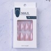 Press on Nails Almond Medium White Pink Fake Nails with