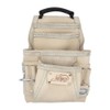 OX Tools 10 Pocket White Leather Tool Pouch - Leather