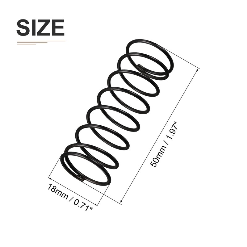DTGN 1.2x18x50mm(DxODxL) Compression Spring - 20Pack - Good for Machinery