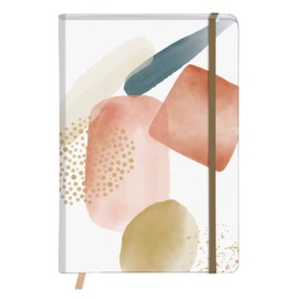Clairefontaine 115967C - A Rigid Lined Notebook A5 14.8x21cm 160 Ruled Pages White Paper 90g - Pocket-Elastic-Bookmark - Evanescence - 1 Geometric/1 Mountain visual, libr. Random