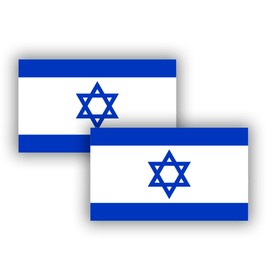 Israel Flag, Flag 90 cm x 150 cm, Large Flag with Pole Loop and Laces for Fastening, Lightweight Flag, Flag for Sports, Football, Buildings (Israel 2 Units)