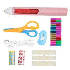 Hot Melt Glue Gun Pink Mini Cordless USB Charging Portable Gluing Equipment Set 5V