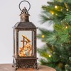 Christmas Snow Globe Lighted Manger Nativity Scene, Musical Water Lantern