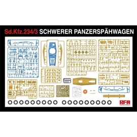 Raifield Model RFM5134 1/35 Sd.Kfz.234/3 Schutumel 8 Wheeler Heavy Armored Reconnaissance Car Plastic Model with 3.0 inch (7.5 cm) Gun