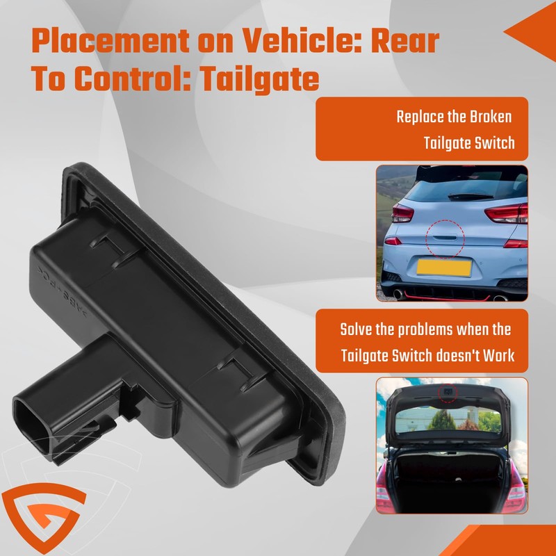 ISINMOTOR Tailgate Boot Release Button, Trunk Lid Lock Handle Button,