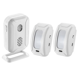 Door Chime, Motion Sensor Alarm, Wireless Alarm Home Security for Business Entry, Store Door Entry Bell, Caregiver Reminder for Elderly, Visitor Bell(1 Receiver 2 Motion Sensors)