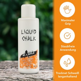Mantle Liquid Chalk 1 x 100 ml Liquid Chalk Climbing Chalk for Bouldering Climbing Gym Weightlifting Used by Professionals