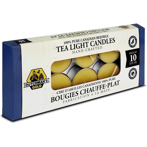 Dutchman's Gold Beeswax Tea Light Candles · 10 Pack