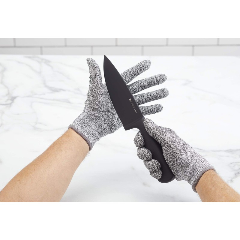 MasterClass Cut Resistant Kitchen Safety Glove for Food Preparation, Grey,