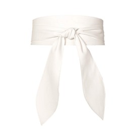Earnda Womens Fashion Obi Belt Wrap Wide Cinch for Dress Solid Color Belts White Large