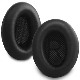 QC35 Ear Pads Replacement Ear Cushions Compatible with Bose QuietComfort 35 QC35 SoundTrue QuietComfort 35 II QC35 II Over-Ear Headphones Comfort Memory Foam Earpads (Black)