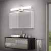 ZUZITO 24in Modern Bathroom Vanity Light, 3CCT Dimmable Nickel LED