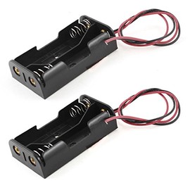 GFORTUN - 2 Cables de plástico Negro para Pilas AA de 1,5 V