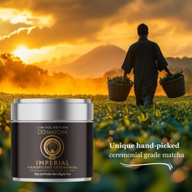 DoMatcha Imperial Handpicked Ceremonial Matcha Tea 20g Powder 17-Servings - Tasting Uji Matcha Powder - High L-Theanine Content - Ideal for Koicha Thick Matcha Tea Ceremony - Exclusive 16th Gen Blend
