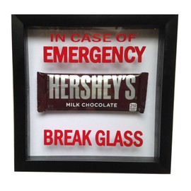 Unbranded In Case Of Emergency - Break Glass . RED gag gift prank office VINYL DECAL ONLY