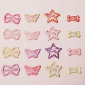 Omeblos Baby Girls Hair Clips, Toddler Hair Clip, Metal Snap Hair Clips for Women Girls, 16Pcs Hair Clip Ins for Thick Thin Hair Kawaii Hair Accessories for Short Long Hair