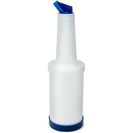 Cocktailor 32 oz. Bar Juice Pour Bottles (Blue) - Store and Pour Containers for Bar - Plastic Juice Pourers for Bartending, Bar Mixer Bottles - Barware and Bar Supplies