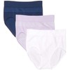Warner's Women's Blissful Benefits Seamless Brief Panty 3 Pack, Lavender