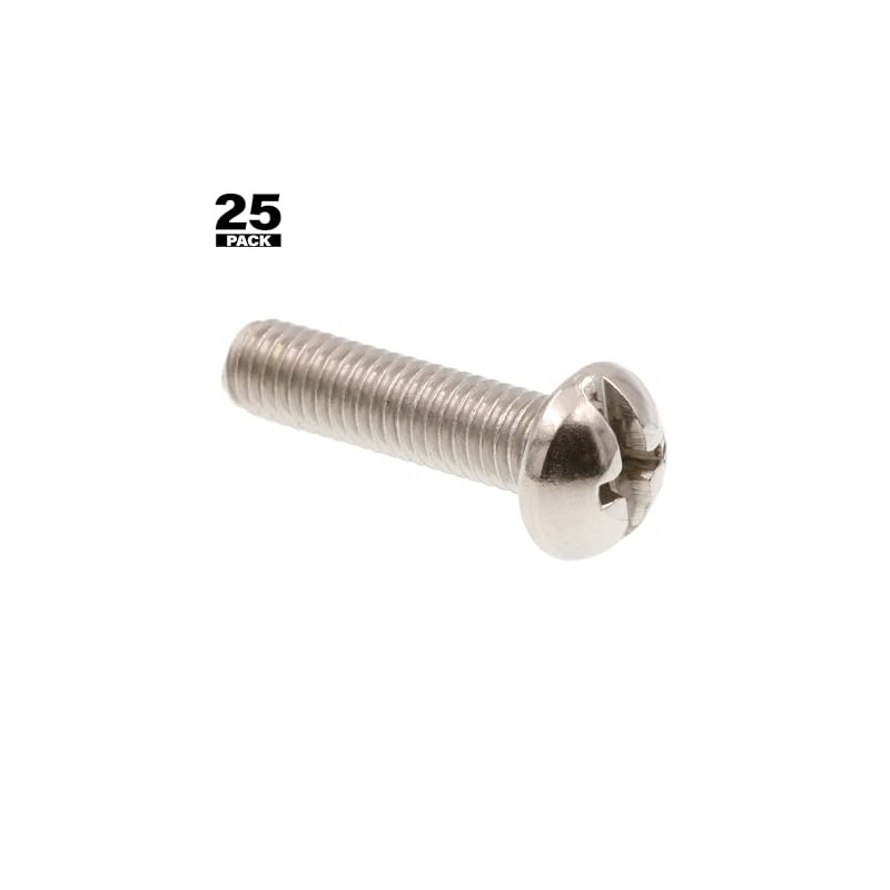Prime-Line 9004196 Machine Screw, Round Head, Slotted/Phillips Combo, #10-32 X