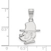 Appalachian State Medium (5/8 Inch) Pendant (Sterling Sliver)