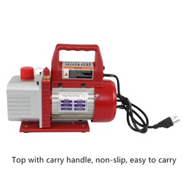 LiGuVCY 4CFM 1/3HP Vacuum Pump 110V 60Hz Single Stage Rotary Vane Vacuum Pump with Leak Detector