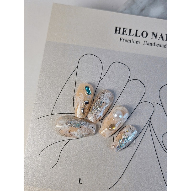 hello.Milky Pearl Object - xxs Almond / hello.밀키펄오브제 - xxs아몬드