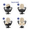 Ambesonne Dog Office Chair Slipcover, Cartoon Style Interpretation of Doggies