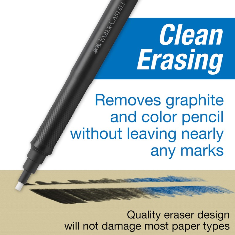 Faber-Castell 185610 Gomma di Precisione di Penna E Ricarica, Ricaricabile