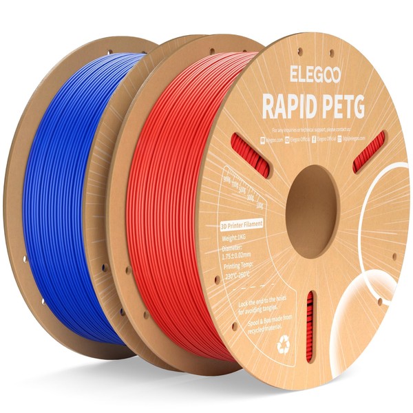 ELEGOO Rapid PETG Filament 1.75mm Blue & Red 2KG, High