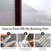 VSUDO Privacy Window Film, Frosted Stripe Pattern Window Tint for