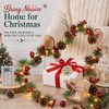 2M Christmas Garland with Lights Pine Berry Decoration for Indoor
