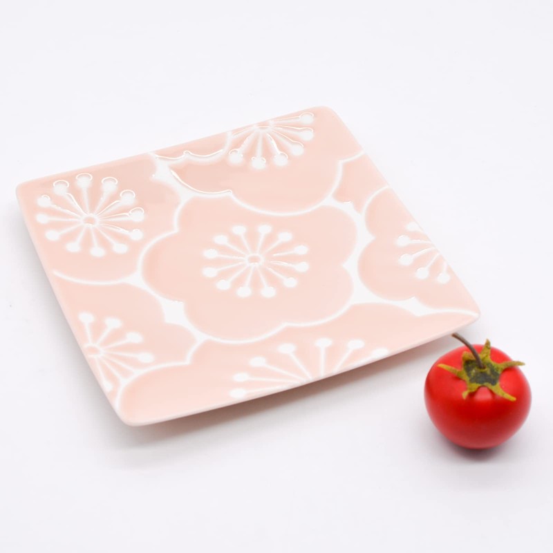 Hasamiyaki 19230 Hafuri Small Plate, Plum, Peaches