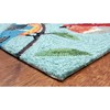 Liora Manne 2270/04 Aqua Ravella Bird on Branches Indoor/Outdoor Rug,
