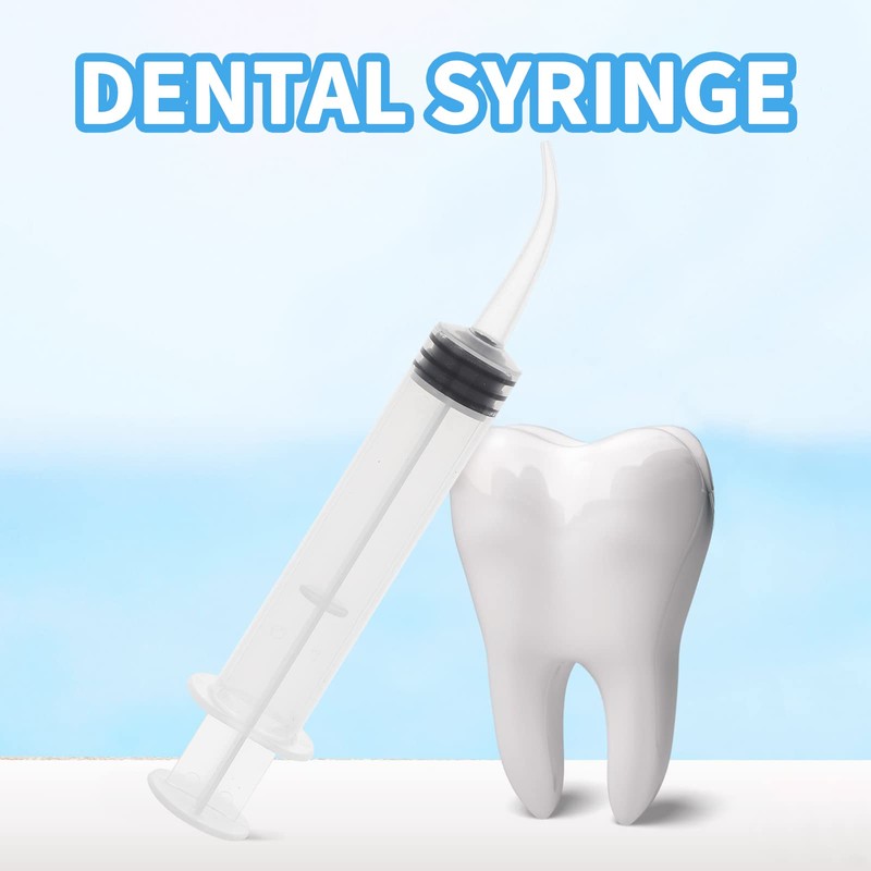 ROSENICE Dental Syringe 4pcs Disposable Dental Irrigation Syringe with Curved